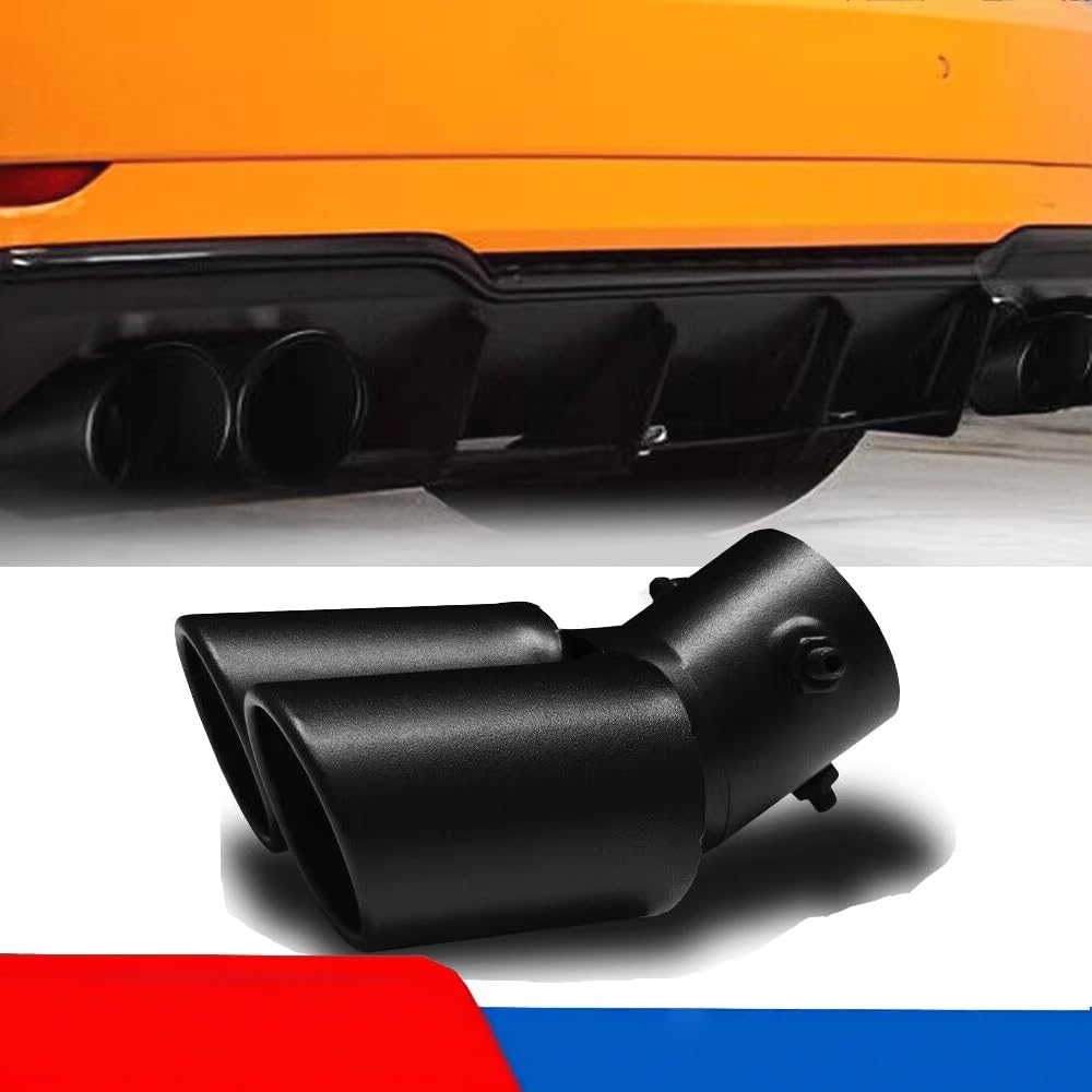 Tubo Di Scarico Doppia Uscita(Matte Black A)