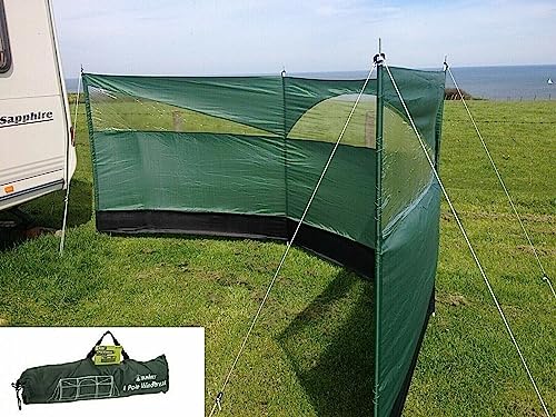 Freshnewlooks Windbreaker Privacy Camping Screen 3 Panel Blocker Garden Beach 197' x 60' (Forest Green)