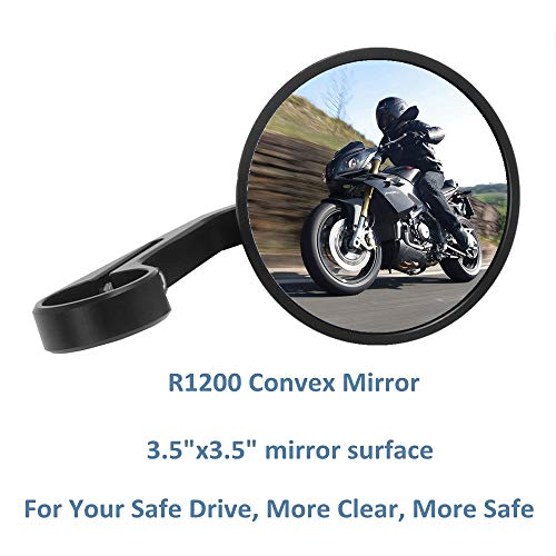 Universal Bar End Mirrors Motorcycle Handlebar Mirrors 7/8 Handle Round replacement for 7/8" handlebar or inside handlebars with 13 to 18mm inside diameters
