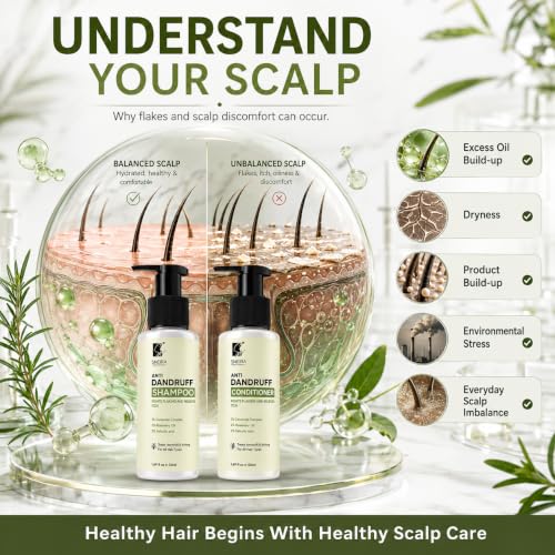 Image of Anti-Dandruff Shampoo & Conditioner Combo 100 ml, Advanced Scalp Care, Fights Dandruff, Soothes Itchy Scalp & Strengthens Hair Upto 98% Dandruff Helps With Itching For All Hair Type, Unisex