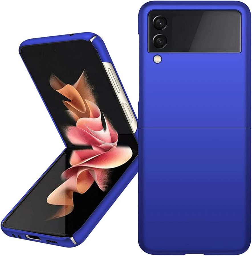 BRAND SET Case for Samsung Galaxy Z Flip 3 5G Case PC Silky Ultra Thin Phone Case, Anti-fingerprint Ultra-thin Matte Hard Shell Suitable for Samsung Galaxy Z Flip 3 5G-Blue