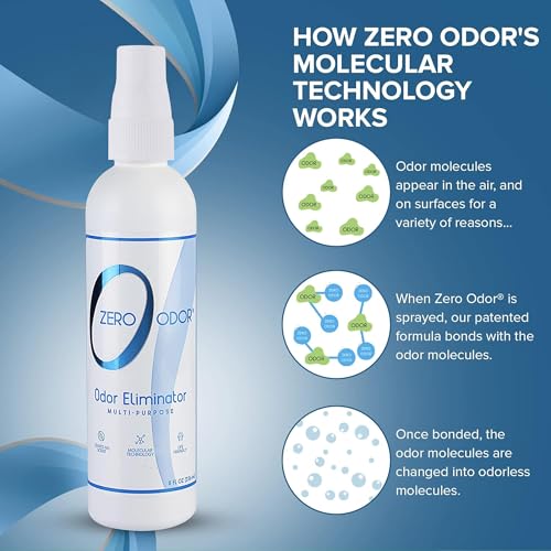 Image of Zero Odor Multi-Purpose Odor Eliminator, Car & Room Air Freshener, 8 oz