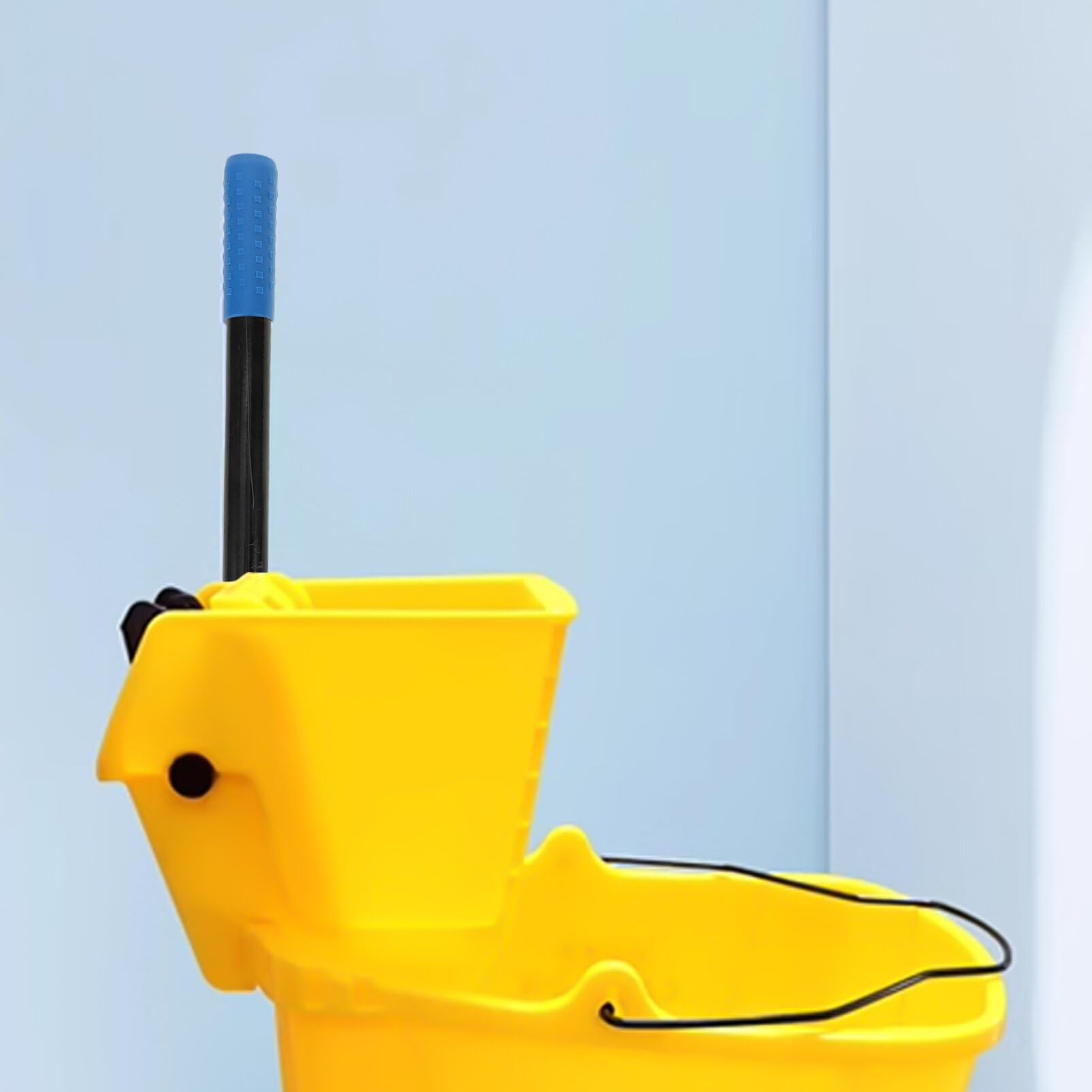 Ipetboom Mop Bucket Lever Commercial Mop Draining Bucket Pole Mop Cleaning Basket Pole Household Mop Pail Lever for Floor Cleaning Supply