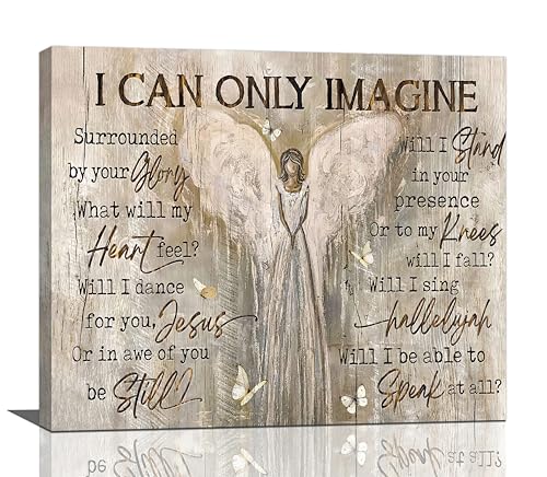 Arte de pared cristiano rústico con alas de ángel, decoración de pared, citas inspiradoras, cuadros impresos, obra de arte de granja, regalo cristiano enmarcado para baño, sala de estar, dormitorio,