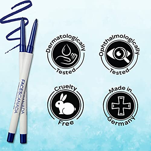 Image of FACESCANADA Ultime Pro Twist Metallic Eye Kajal Liner stick - Azure,0.35G|High Impact Intense Color In 1 Stroke|24Hr Long Stay|Matte Finish|Soft Texture|Waterproof&Smudgeproof|Made With Carnauba Wax