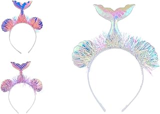 The Crafty Owl Mermaid Tail Hat Party Hair Accessories for Girls and Adults for Party, Festivals. (Multicolors Set of 3)
