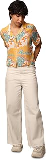 ONLY Women's Cotton Floral Regular Fit Shirt