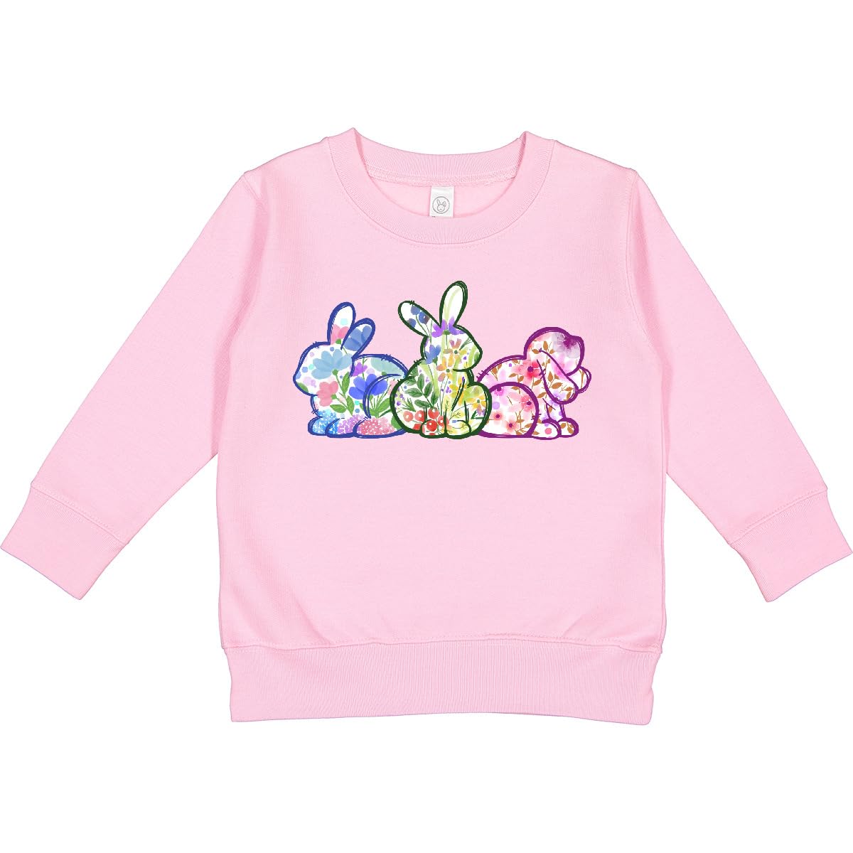 inktastic 3 Floral Bunnies Toddler Sweatshirt 3T Pink 43a82