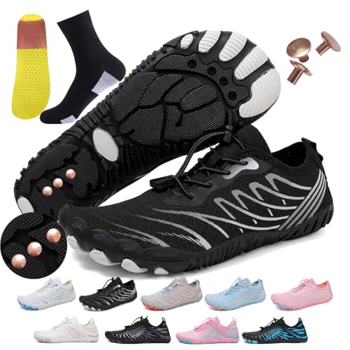 AddBili Grounding Shoes. These Copper-Grounded Barefoot Shoes are Effectively grounding, Soft, and Comfortable 1- BLACK42