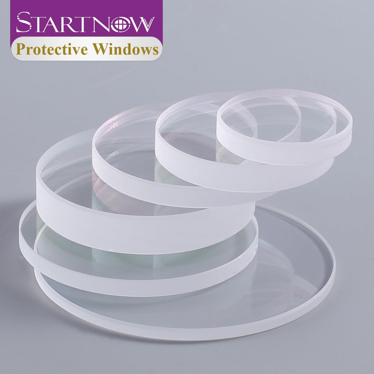 Startnow Protezione laser per finestra, corpo in silice fusa dia.30x3 30x5mm 34x5 8KW lente per WSX 1064nm HSG fibra Penta Laser Cutting Head Protective Lens (30 x 2 mm, 10 pezzi)