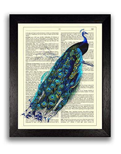 Blue Peacock Art Print, Kitchen Wall Decor Poster, Bird Illustration Artwork 8 x 10 steampunk buy now online Blue Peacock Art Print, Kitchen Wall Decor Poster, Bird Illustration Artwork 8 x 10 steampunk buy now online