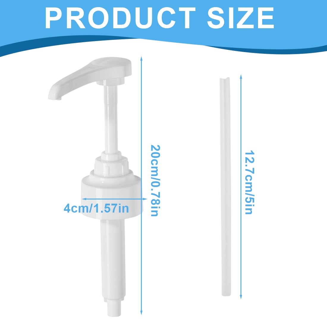 IKOPFLN Set di 2 pompe per sciroppo Monin da 1,0 litri in vetro, pompa dosatrice per 10 ml，per 700ml