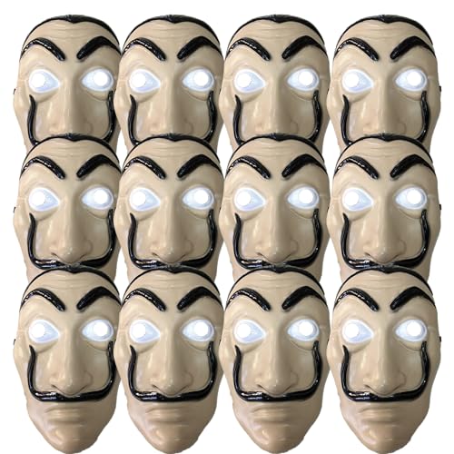 Carnavalife Máscara Dali casa de papel, Bank Robbery Mask, máscara de Halloween adulto e criança, tamanho único (12)