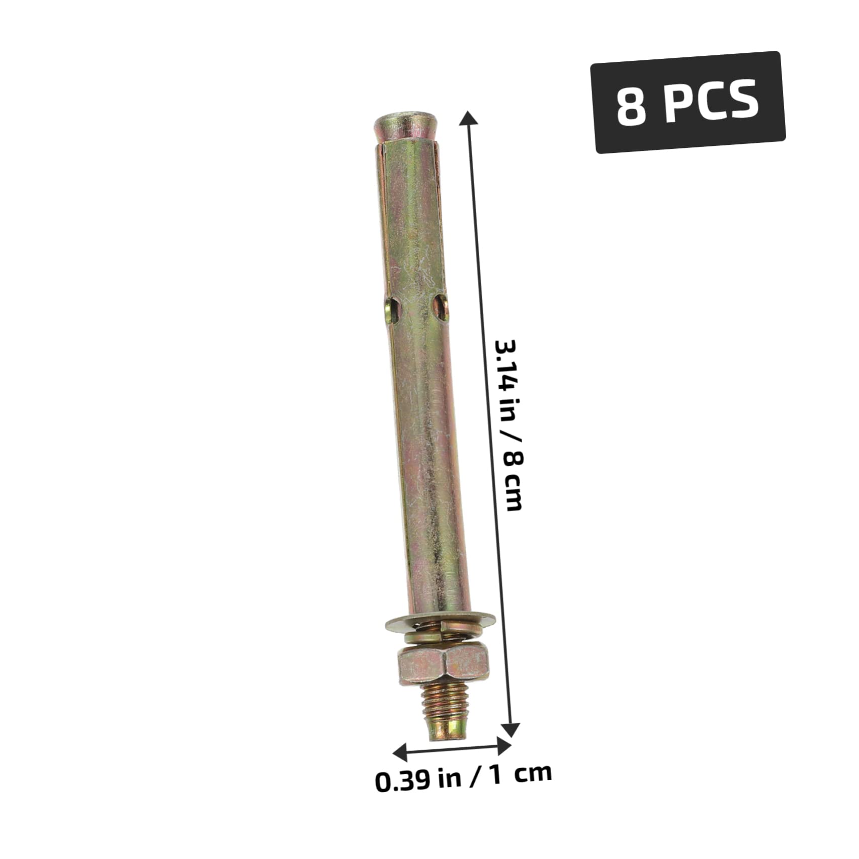 Homoyoyo Plated Expansion Bolts Pcs Mm Zinc Plated Fasteners for Heavy Duty Wall Anchoring