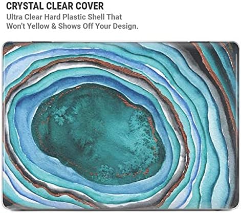 Skinit Case + Skin Compatible with MacBook Air 13in M1 (2021) Originally Designed Turquoise Watercolor Geode Design