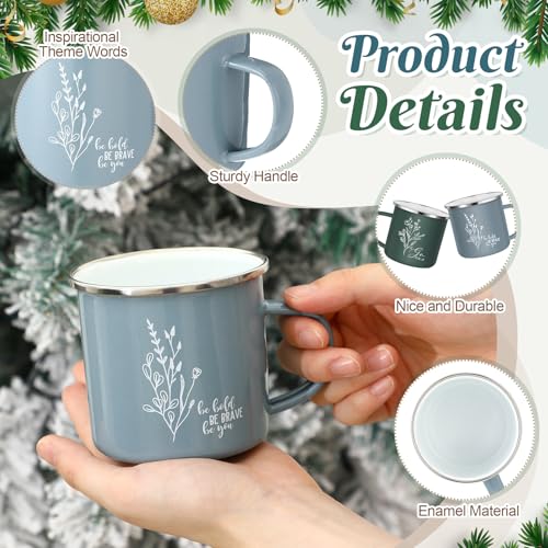 10 Piezas Tazas Esmaltadas Inspiracionales 12 oz miniatura 3