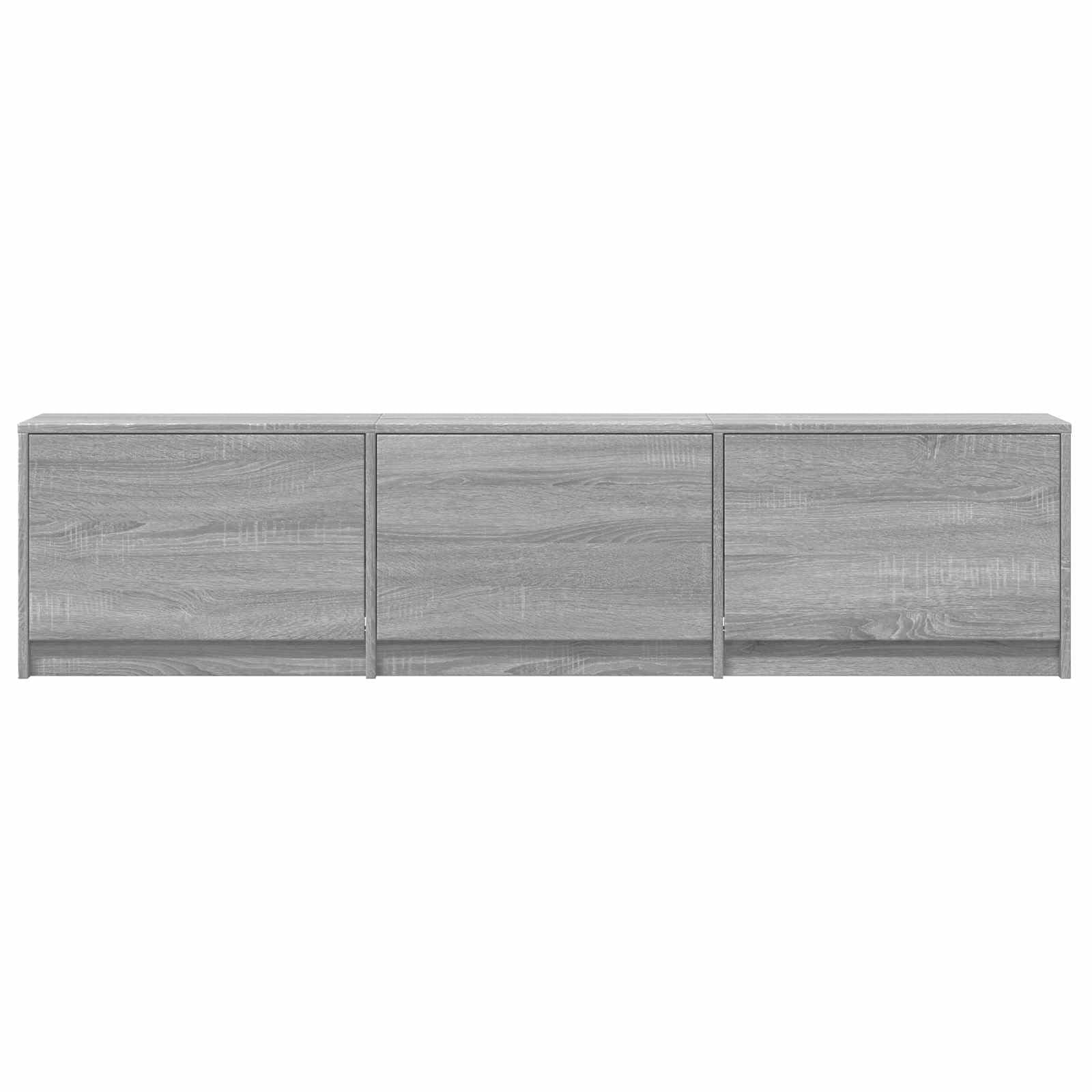 Madera resistente con luces LED ajustables estilo moderno Gris 165x34x40 cm