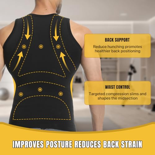 Compression Shirt Men, Gynecomastia Tank Top, Slimming Undershirts, Tummy Control Shapewear, Mens Body Shaper Vest3