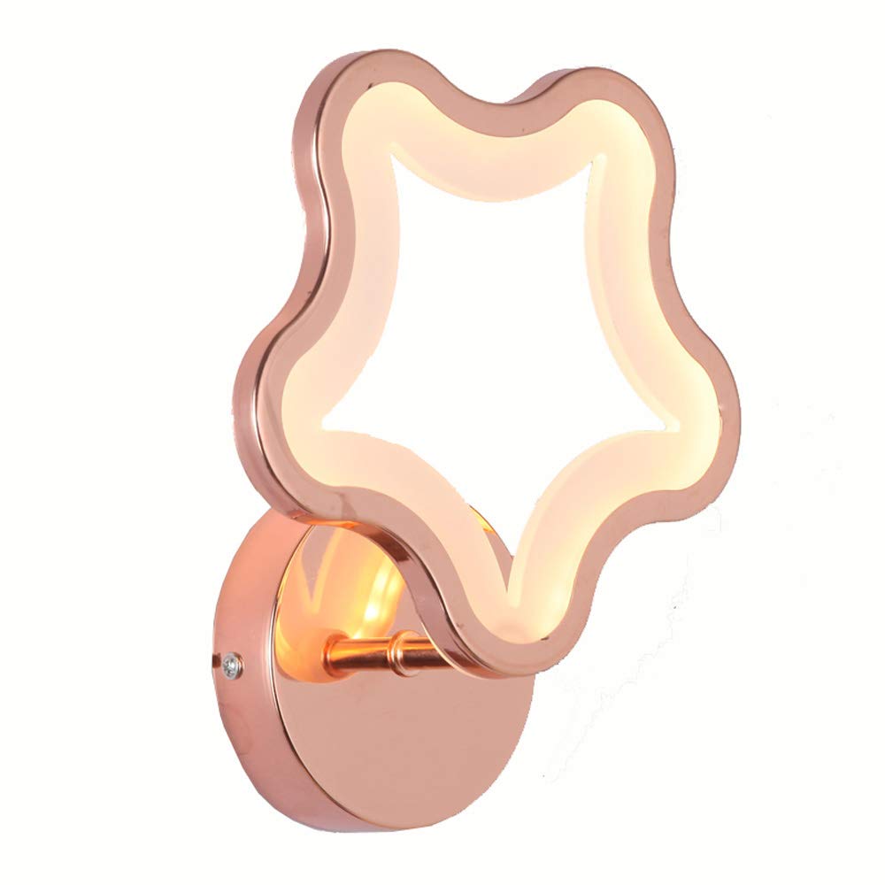 Applique murale LED moderne dorée en forme d'étoile pour la chambre de maison