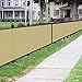 BOUYA Beige Privacy Fence Screen 6' x 50' Heavy Duty for Chain-Link Fence Privacy Screen Commercial Outdoor Shade Windscreen Mesh Fabric with Brass Gromment 160 GSM 88% Blockage UV -3 Years Warranty