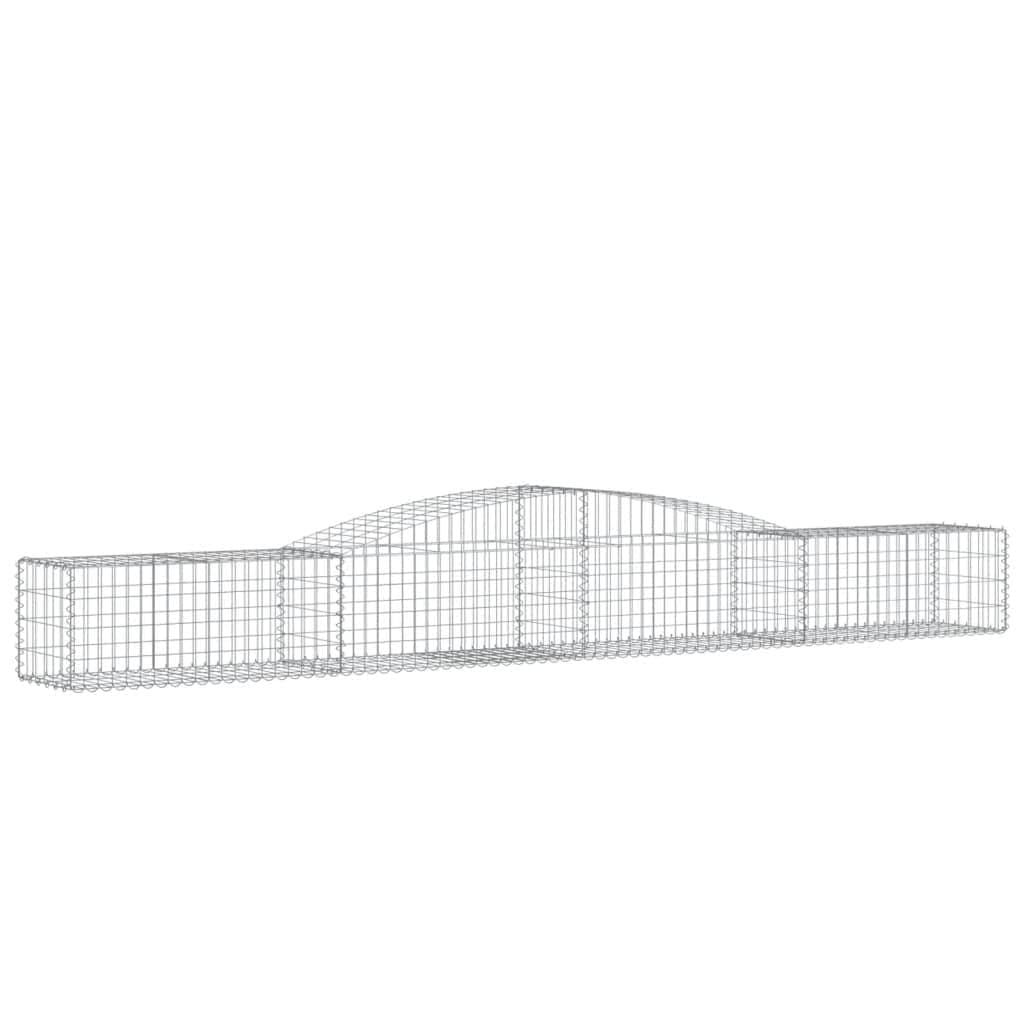 Clôture gabion arqué décorative pour aménagement de terrasse et jardin