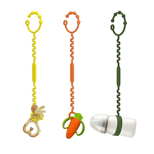 Correas de silicona para juguetes de bebé, clip de soporte para chupete con bayoneta autoajustable, material de silicona pura sin BPA se puede