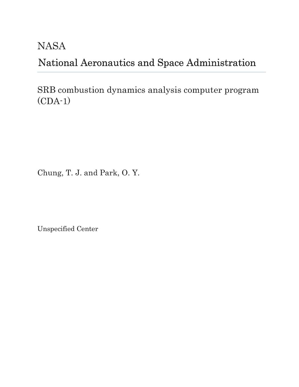 SRB combustion dynamics analysis computer program (CDA-1)