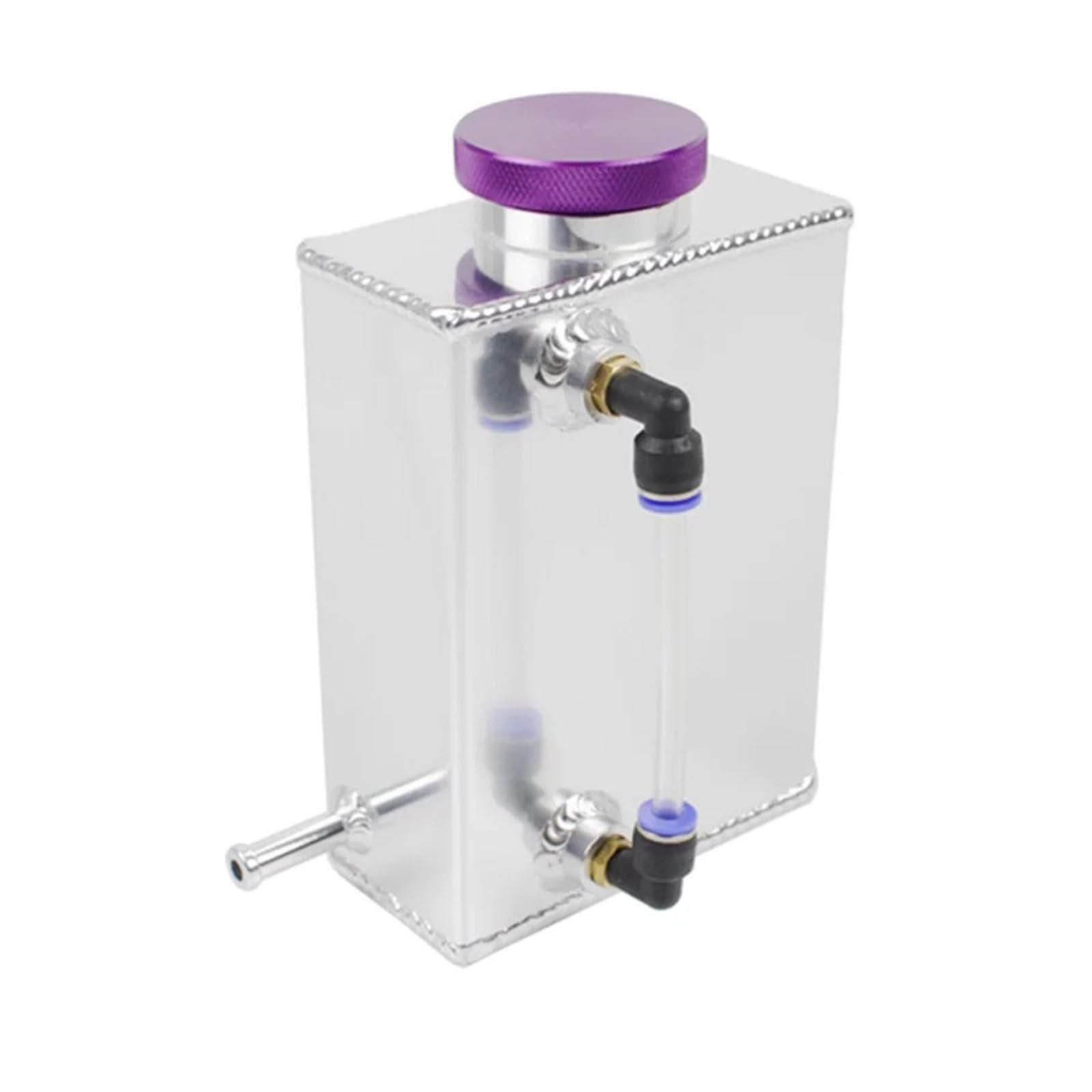 Zbiornik Wyrównawczy Chłodnicy 600 ml uniwersalny aluminiowy zbiornik na płyn chłodniczy ze wskaźnikiem poziomu Pojemnik wyrównawczy(Purple)