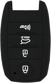 جراب حماية واقي سيليكون CV2155 من سيجادن متوافق مع مفتاح جهاز التحكم المكون من 4 أزرار للسيارة، أسود