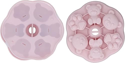 Miniatura 8 de Mumusuki Mini máquina para hacer paletas, formas de animales lindos e impresos, máquina de chocolate antiadherente con tapa para hornear caramelos,