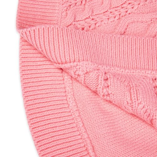 Image of BOBOYOYO Cape for Girls Button Hooded Cable Knit Poncho Sweaters Kids Shawl