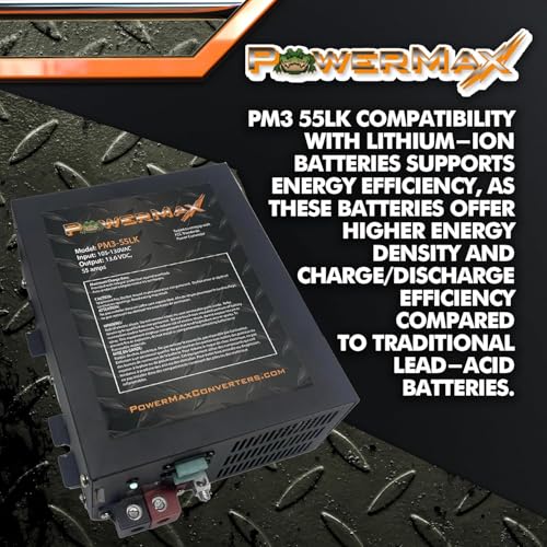 Image of PowerMax PM3-55LK 55A Deck Mount RV Converter Charger Lithium