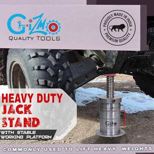 Image of GIZMO Mechanical Jack, Steel Jack, Jack Stands with Double Lift, Jack Stands for Multi Vehicles Made of CNC Machines (75 TON)