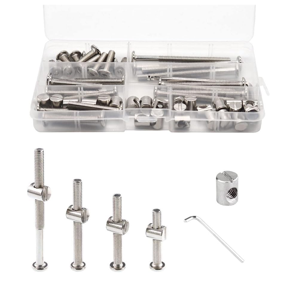 Crib Hardware Replacement Kit - M6 Screws & Nuts -8