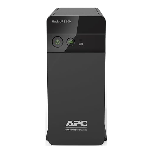 APC Back-UPS BX600C-IN 600VA / 360W, 230V, UPS System, an Ideal Power Backup & Protection for Home Office, Desktop PC & Home Electronics