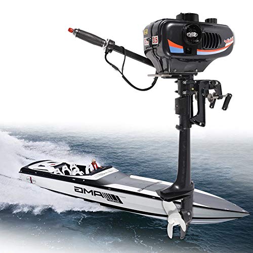 NICECHOOSE Outboard Motor, 2 Stroke 3.5HP Heavy Duty Outboard Motor Inflatable Fishing...