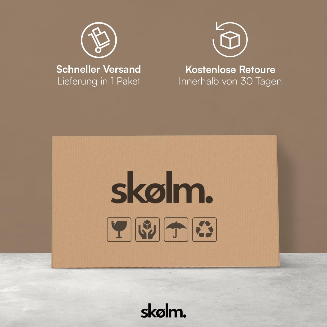 skølm Mani Couchtisch organische Form, Eichenoptik, Eiche, geölt & lackiert