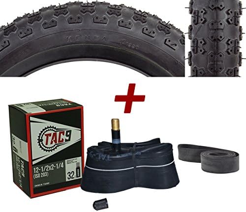 Combo Pack - 12-1/2" Tire, Tube & Rim Strip - Select TIRE Color