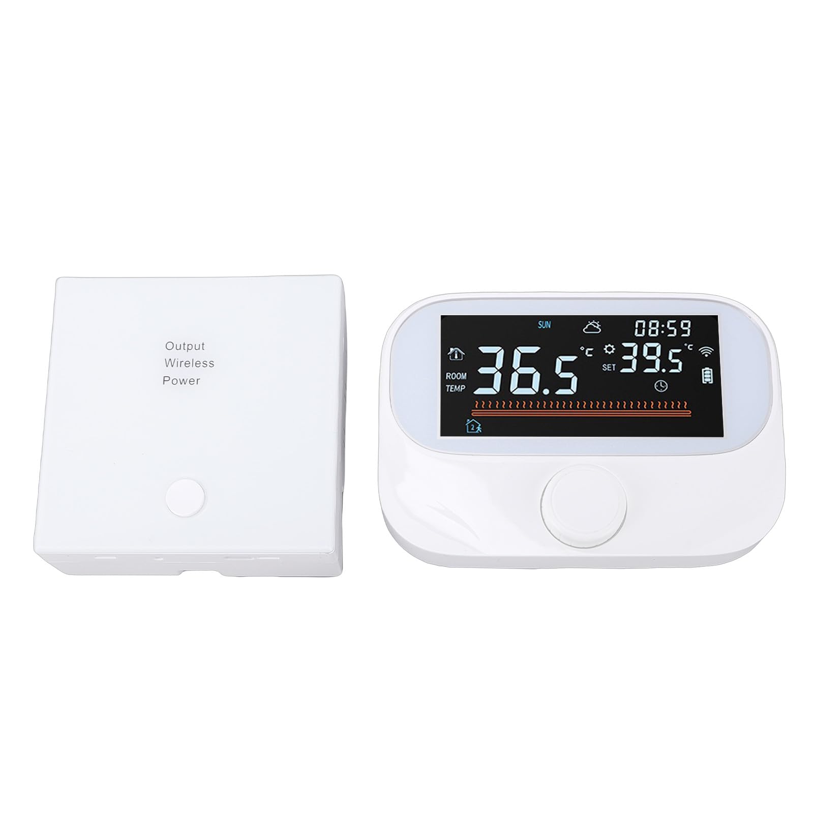 Eujgoov Termostato de Caldera, Controlador de Temperatura Ambiente WiFi | Control Remoto con Smart App, ABS y PC Ignífugos, Anticongelante para Calderas de Gas, Ideal para Hogar, Oficina y hotel.