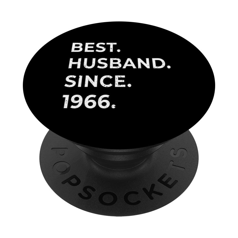 best husband since 1966 epic husband 1966 husband gifts PopSockets Swappable PopGrip, Black