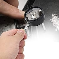 Vista 8 de Lupa óptica de mano 35X lente de lupa ligera Set para lectura de identificación de joyas