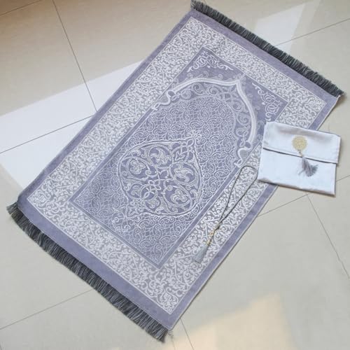 strAumptious Islamic Travel Prayer mat Mus �|�[�^�u�� �F��p���O �C�X�������k�̋F��̃}�b�g�Ɛ��� Janamaz Sajadah �\�t�g �C�X�����F�� ���O �^�t�^���n (�p�[�v��)