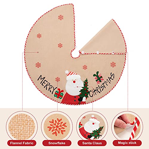 42.5 Inch Christmas Tree Skirt Decoration Xmas Large Tree Skirts Mat For Holiday Party Ornaments #TOP4