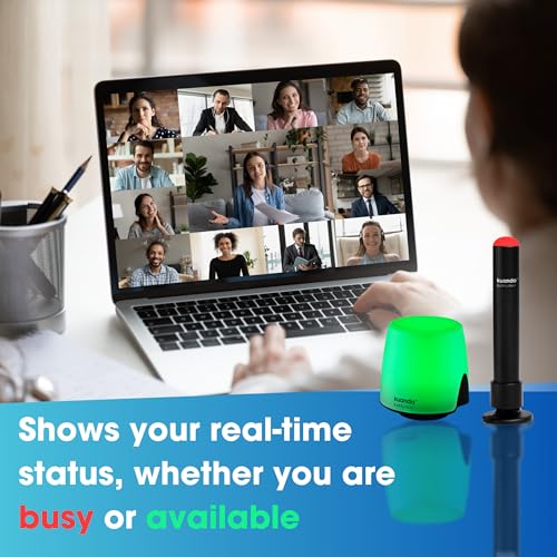 Kuando Busylight Omega – USB-Statusanzeige für Büro & Homeoffice – LED Ampel für Ruhe, Fokus & Anrufstatus – Kompatibel mit Microsoft Teams, Webex, Zoom, RingCentral, Slack & mehr