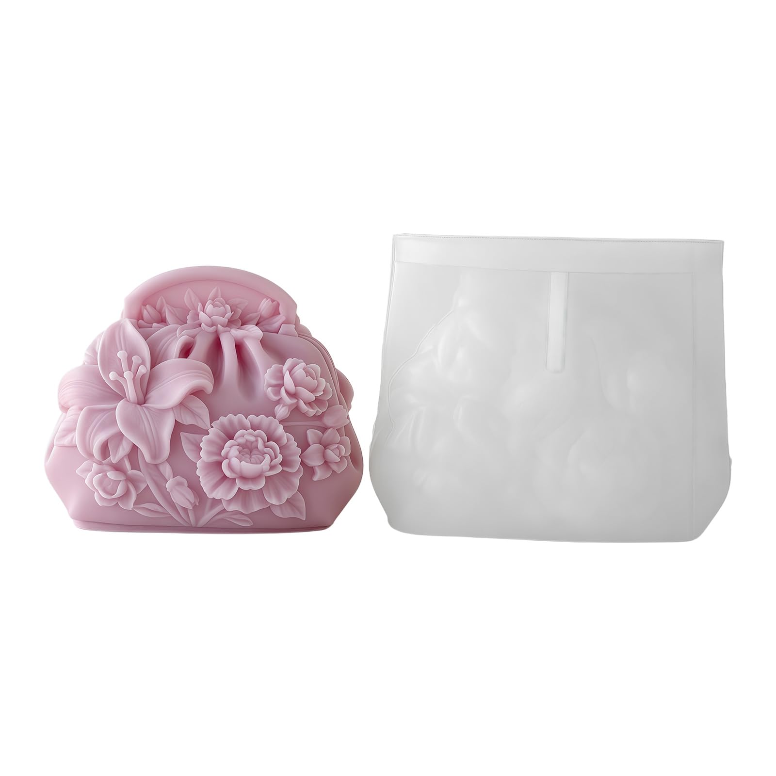 FGDTREE Purse Shape Silicone Molds Temperature Resistant Easy Demolding for Making Soap Wedding Party Decoration Unique Molds