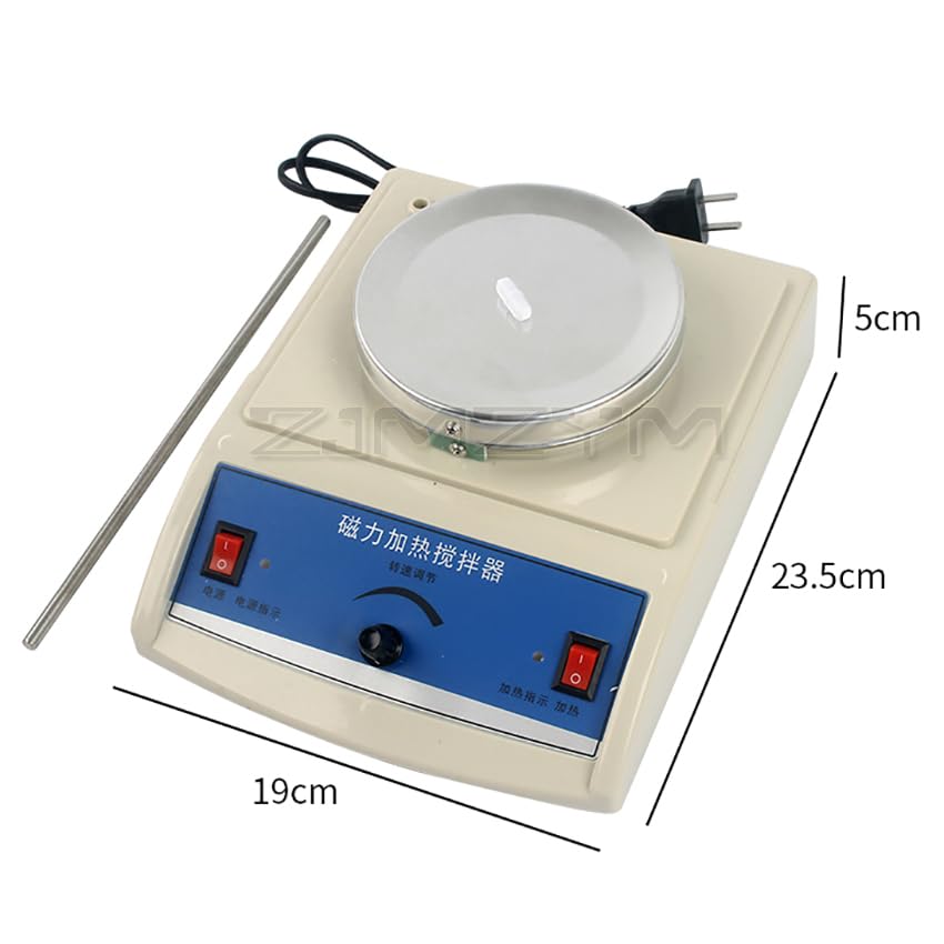 Agitador magnético de Calentamiento Ajustable Mezclador calentable 220V Placa Caliente de Laboratorio Mezclador agitador magnético con Barra de agitación magnética 2400 RPM