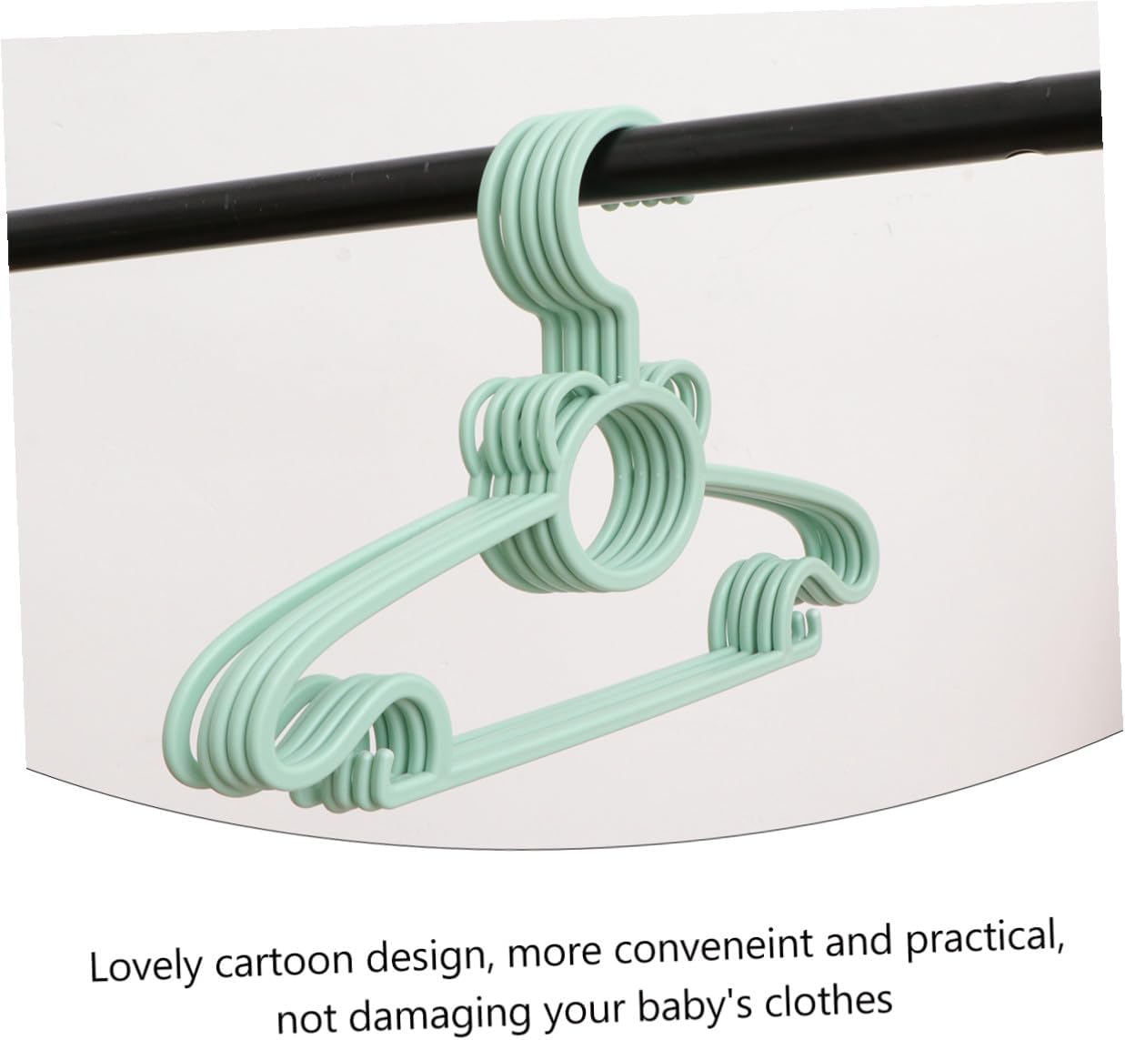 10pcs Green Plastic Infant Clothes Hanger for Home Storage and Drying Xmas