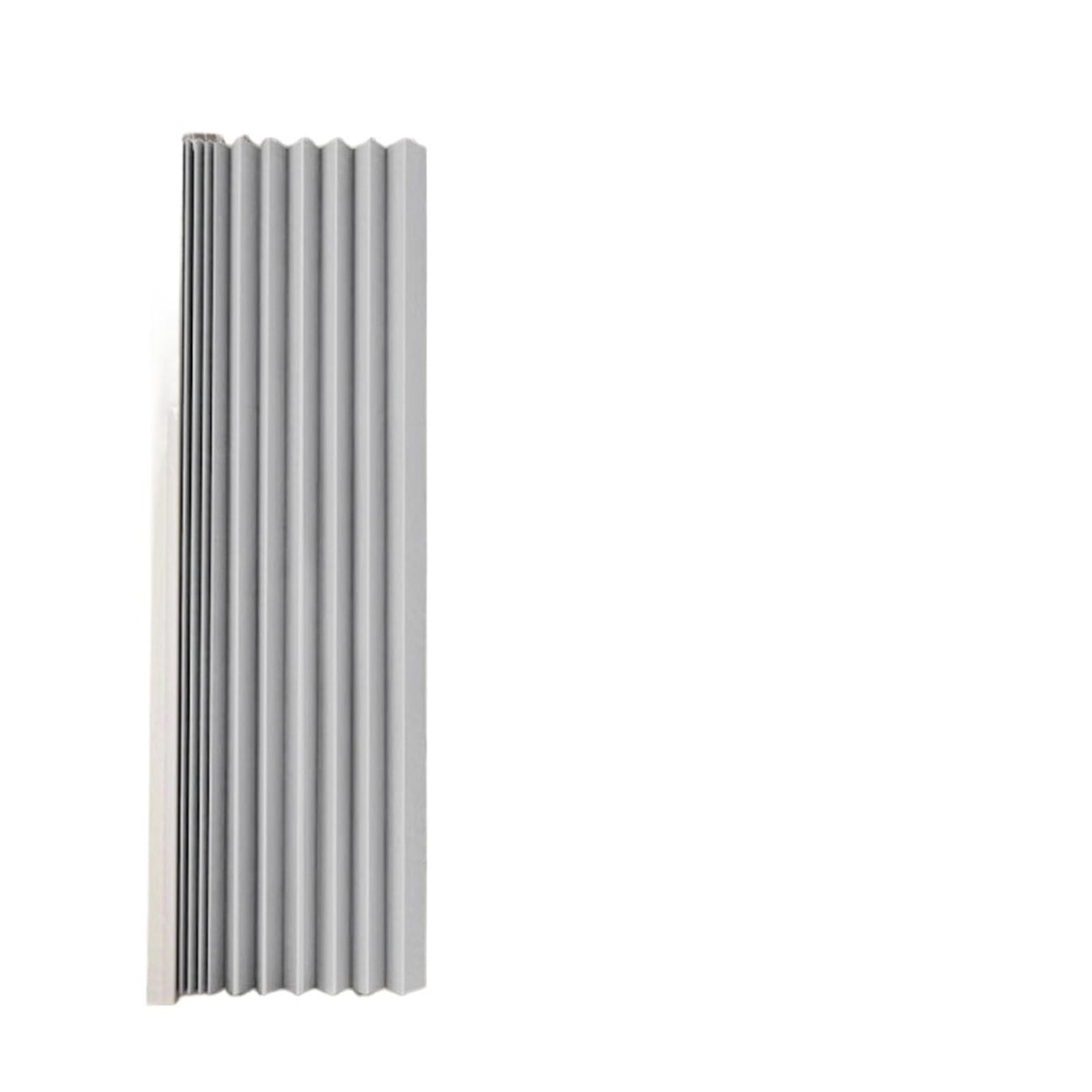 WEQYFDC Blackout Door Curtains Folding Accordion Door Curtain Room Divider Privacy Screen, Pleated Partition Wall(Gray,240x200cm)