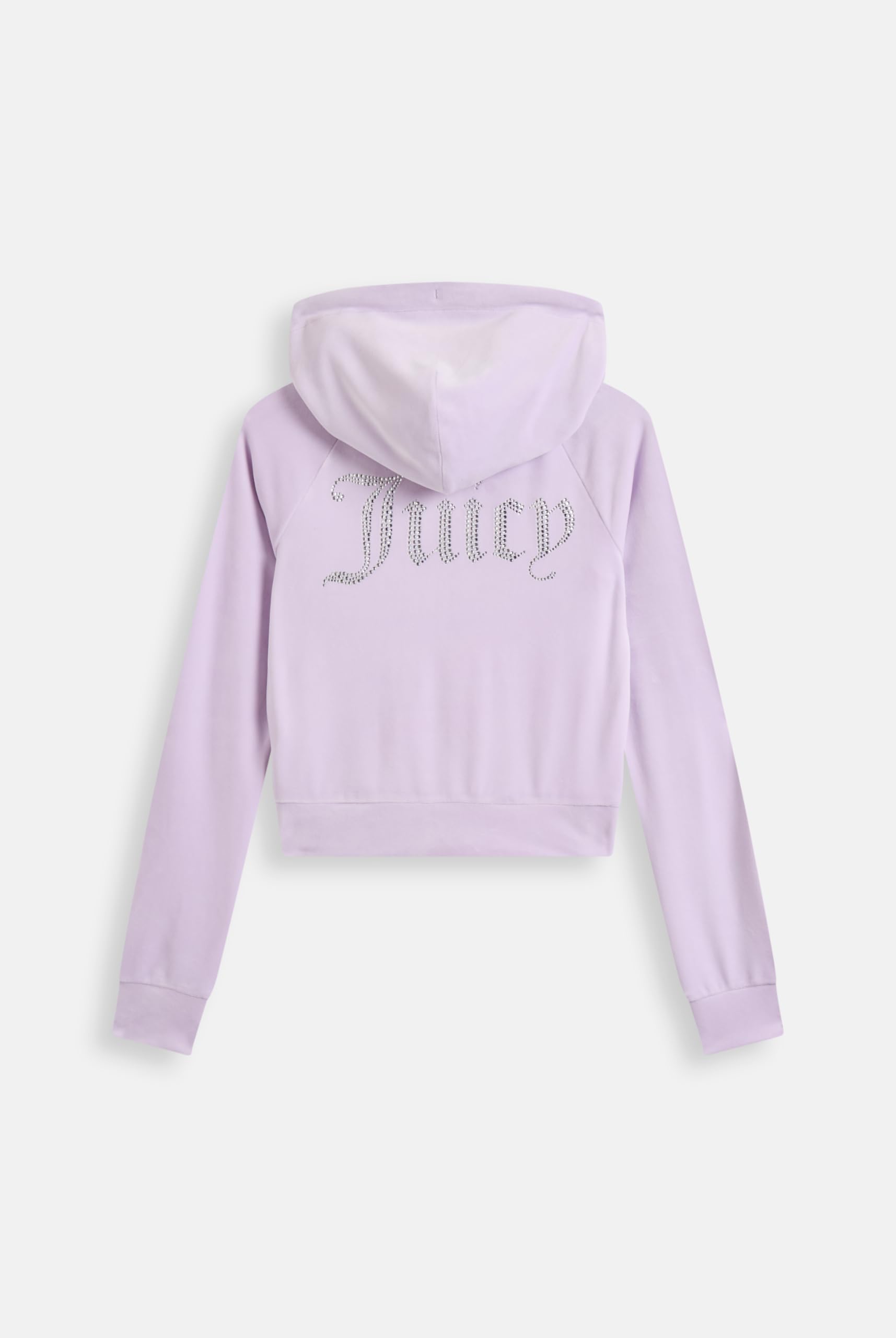 Juicy Couture Madison damska bluza z kapturem, bluza z kapturem i zamkiem błyskawicznym, welurowa bluza z kapturem, Pastelowy liliowy, M