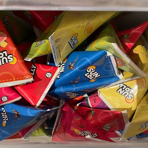 Sun Lolly Wassereis Zitrone 8 Stk | Mit Fruchtsaft | Zum Selbsteinfrieren | Ohne künstliche Aromen | Frei von Süßungsmittel | Laktosefrei | Glutenfrei | 8 x 60ml